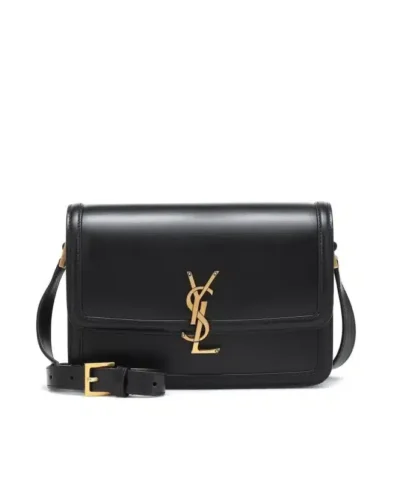 Saint Laurent Medium Leather Black Shoulder Bag