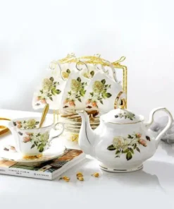 Royal Rose Ceramic Tea Cups Set