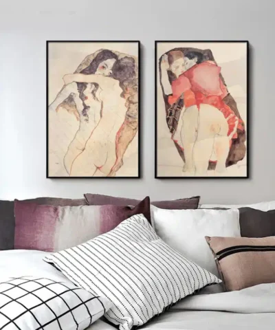 Egon Schiele Character Canvas Painting Wall Art