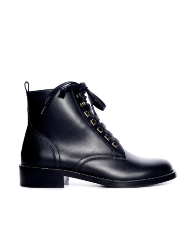 Salvatore Ferragamo Trieste Lace Up Booties, Black