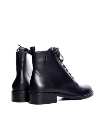 Salvatore Ferragamo Trieste Lace Up Booties, Black