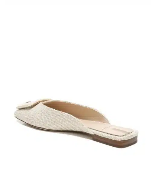 Sam Edelman Lavina Buckle Mule In Natural Linen