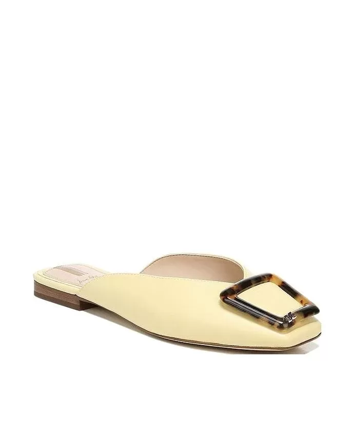 Sam Edelman Lavina Buckle Mule In Yellow