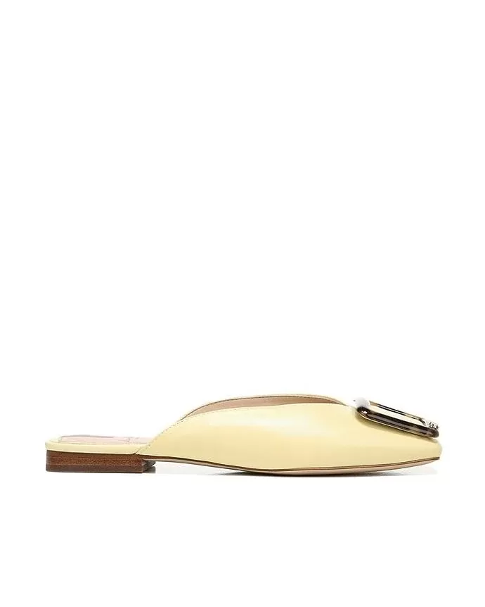 Sam Edelman Lavina Buckle Mule In Yellow