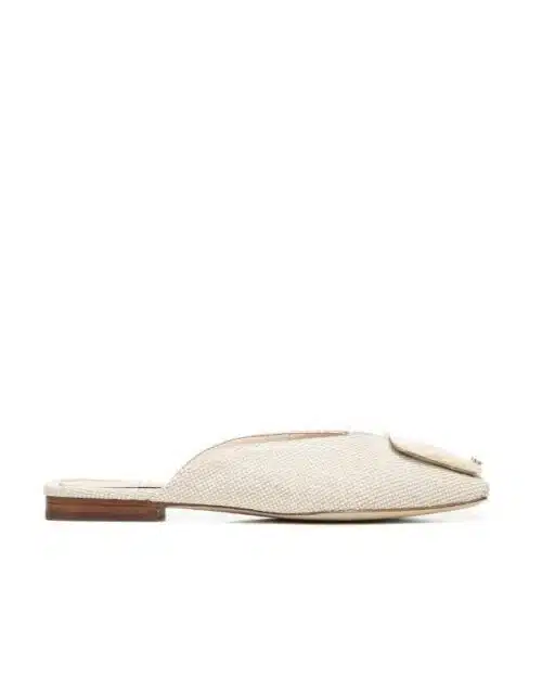 Sam Edelman Lavina Buckle Mule In Natural Linen