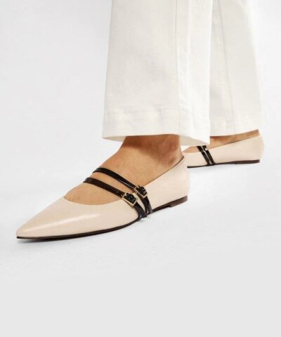 Tory Burch 2 Band 5mm Pointy Toe Flats