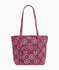 Vera Bradley Iconic Small Vera Tote in Raspberry Medallion