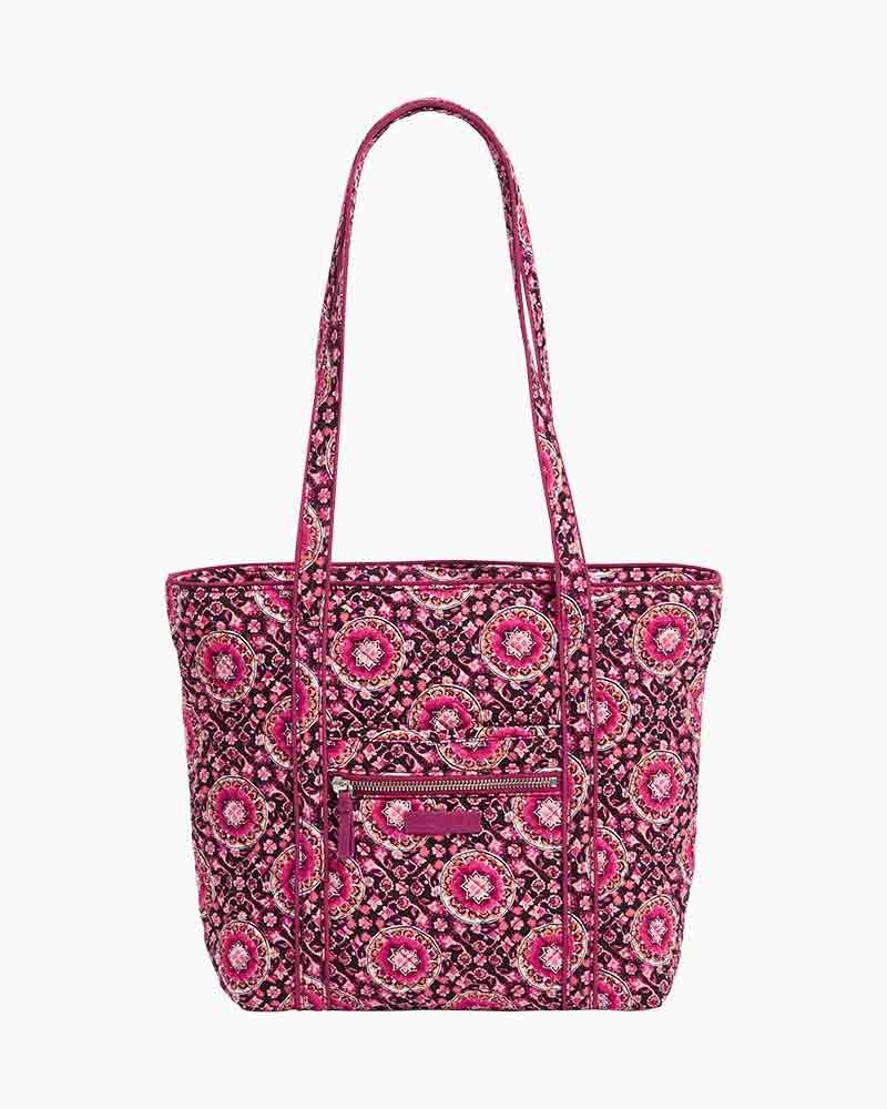 Vera Bradley Iconic Small Vera Tote in Raspberry Medallion