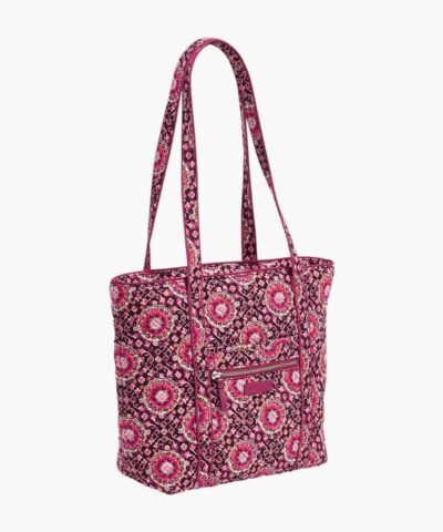 Vera Bradley Iconic Small Vera Tote in Raspberry Medallion