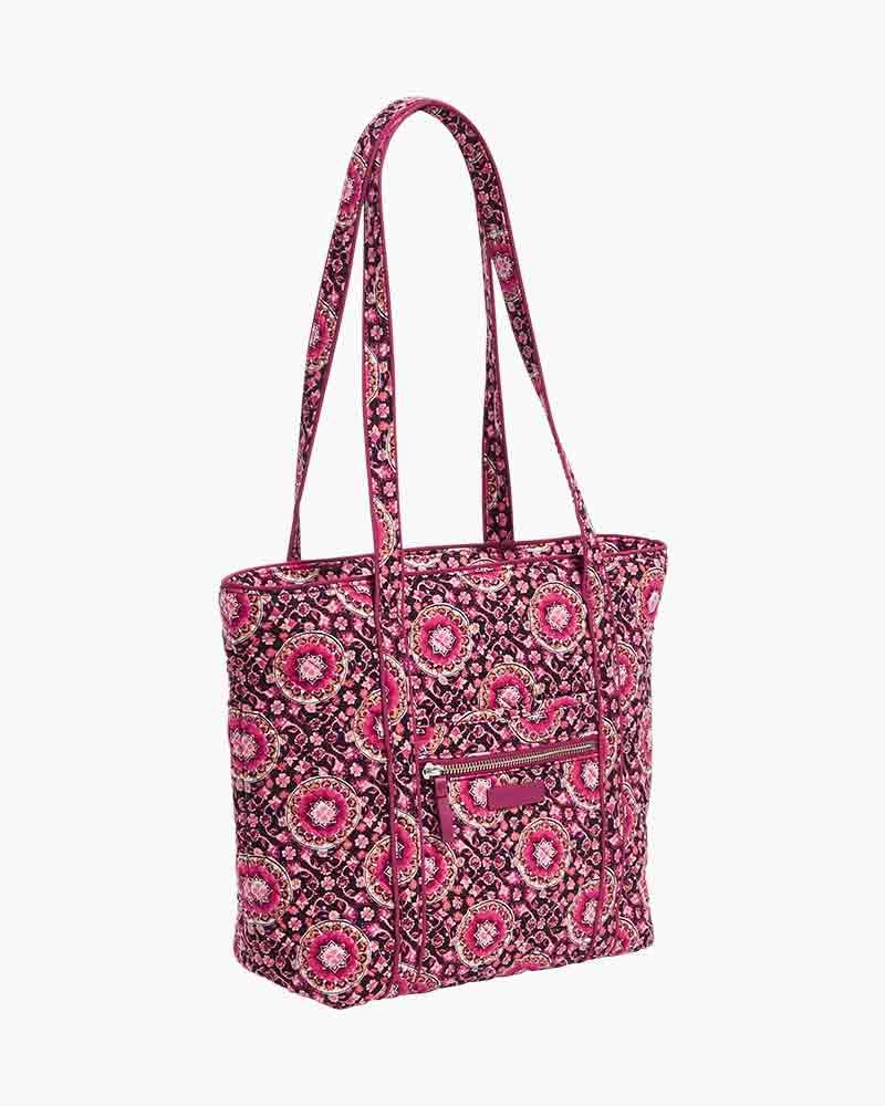 Vera Bradley Iconic Small Vera Tote in Raspberry Medallion