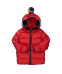 Ai Riders Kids' Water Repellent Nylon Down Jacket In Red