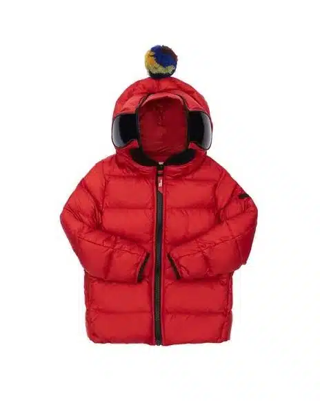 Ai Riders Kids' Water Repellent Nylon Down Jacket In Red