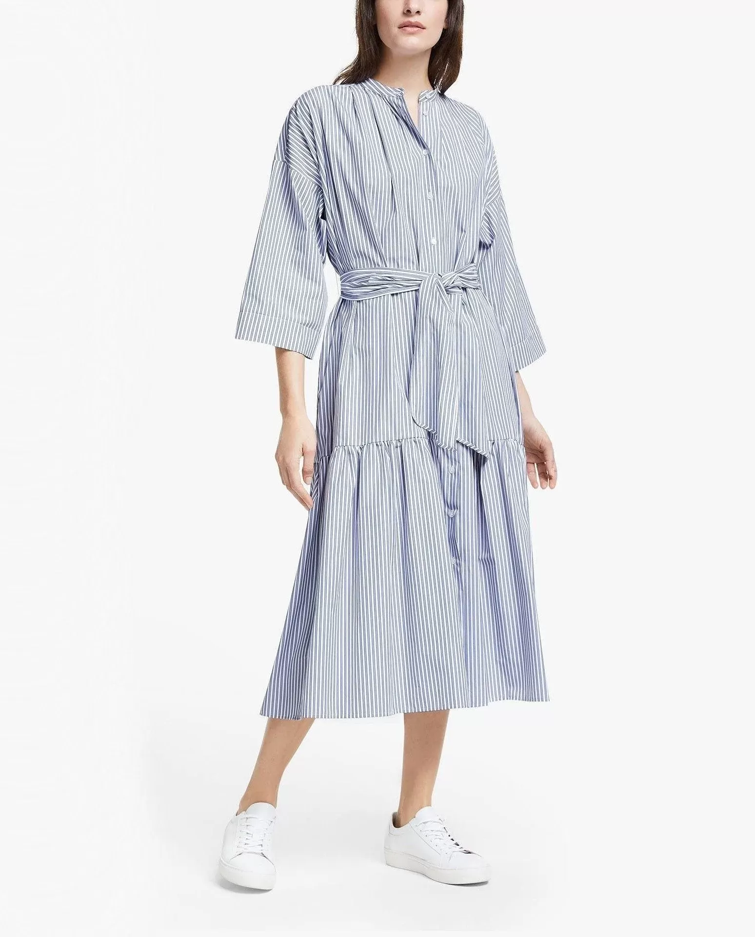 Max Mara Weekend Nerina Stripe Dress, Light Blue