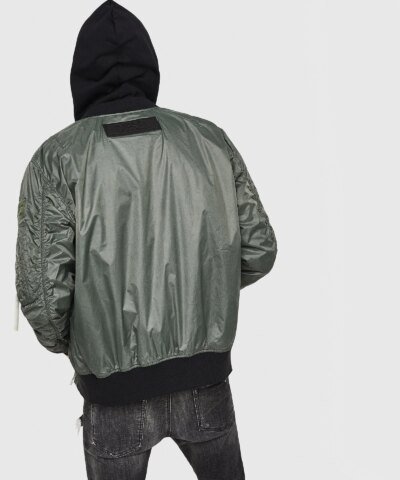 Diesel J-TOSHIO Bomber Jacket With Large Zipped Pockets