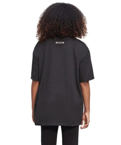 Essentials Boxy T-Shirt Applique Logo Black