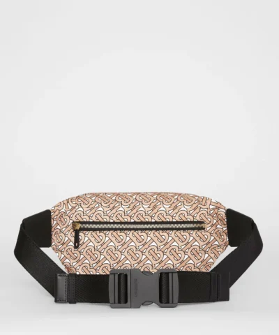 Burberry Medium Monogram Print Bum Bag, Beige