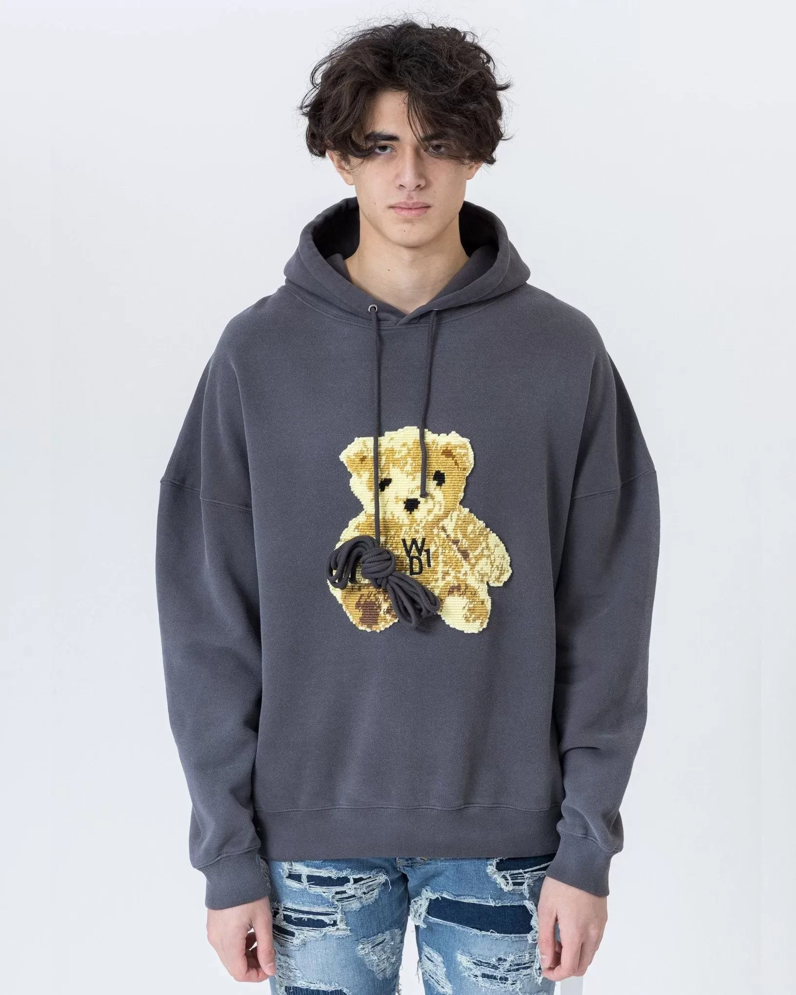 We11done Embroidered Teddy Hoodie