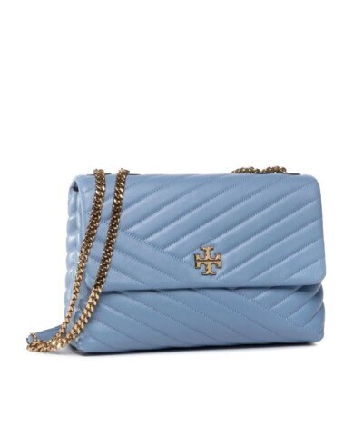 Tory Burch Kira Chevron Convertible Shoulder Bag, Bluewood
