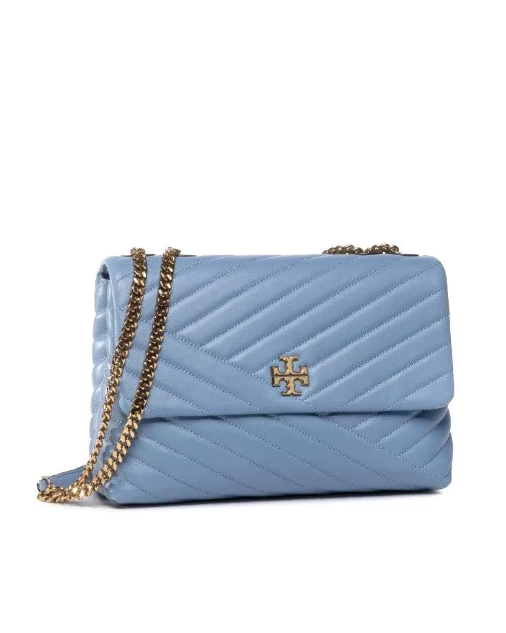 Tory Burch Kira Chevron Convertible Shoulder Bag, Bluewood