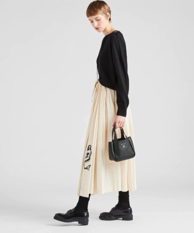 Prada Flou Black Tote Bag