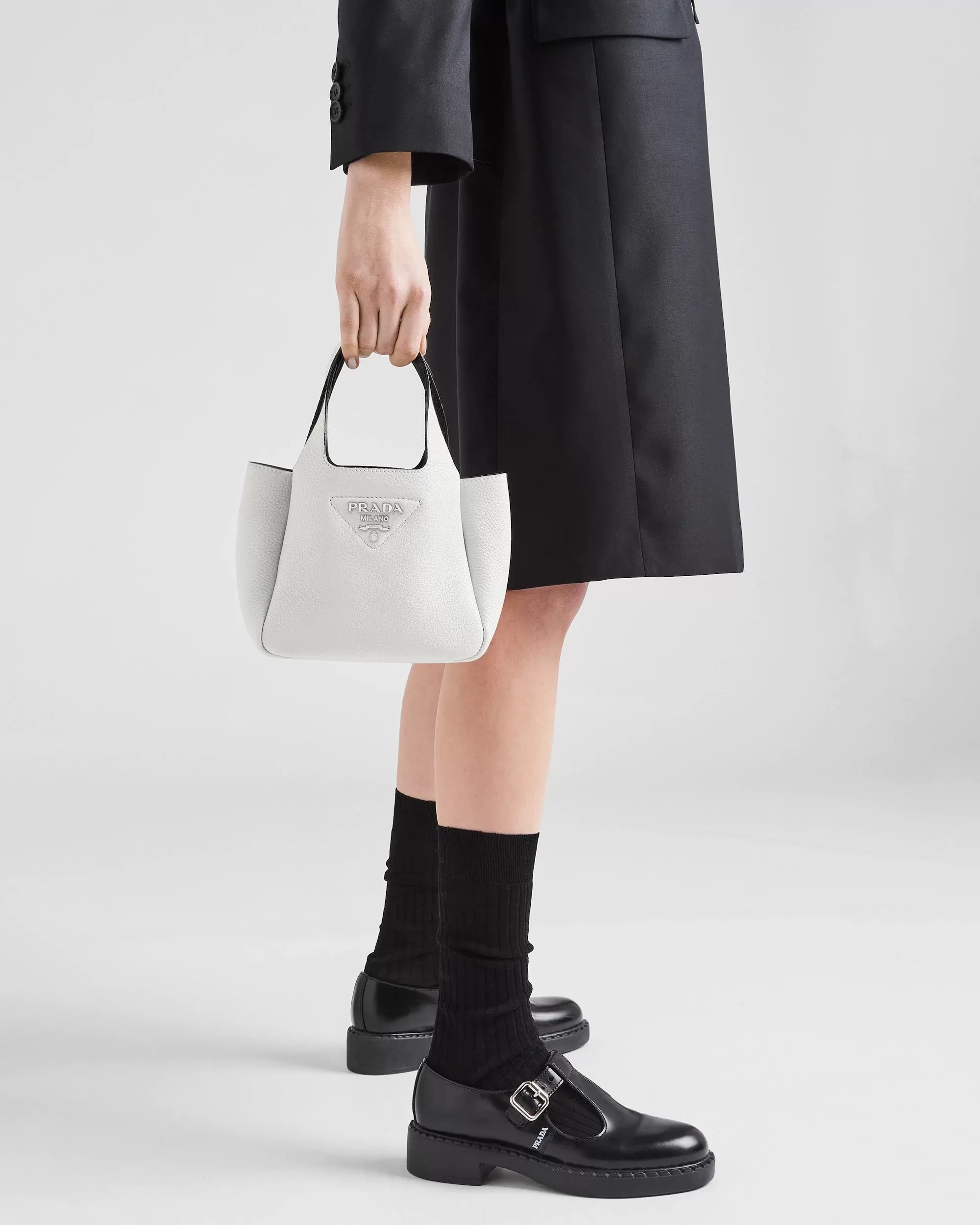 Prada Flou White Tote Bag