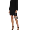 Milly Button-Embellished Cutout Stretch-Crepe Mini Dress