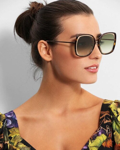 Alexander McQueen AM0151S 003 Gold Sunglasses