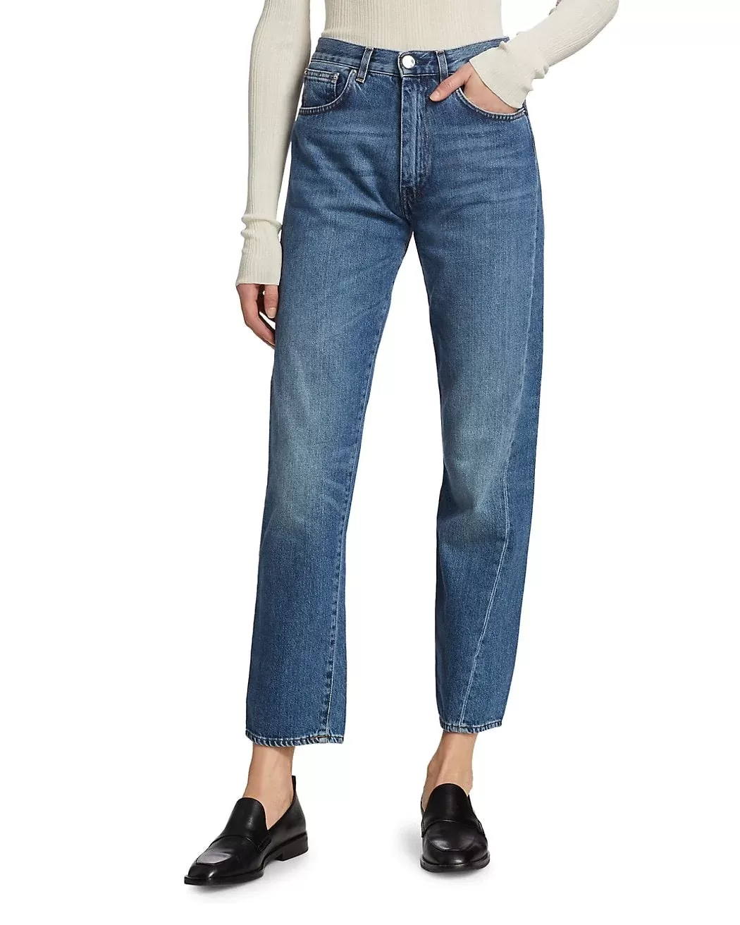 Totême Original Blue High-Rise Straight-Leg Jeans