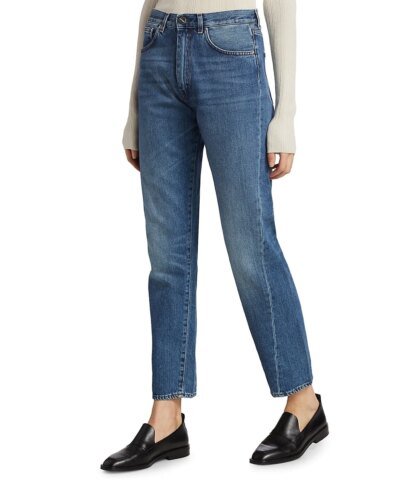 Totême Original Blue High-Rise Straight-Leg Jeans