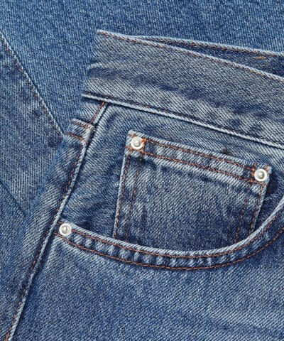 Totême Original Blue High-Rise Straight-Leg Jeans