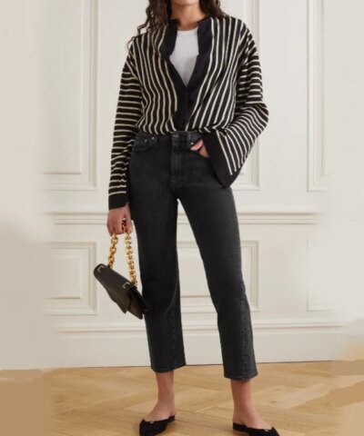 Totême Original Black High-Rise Straight-Leg Jeans