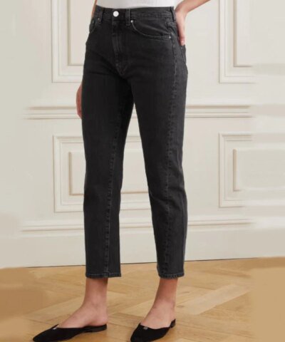 Totême Original Black High-Rise Straight-Leg Jeans