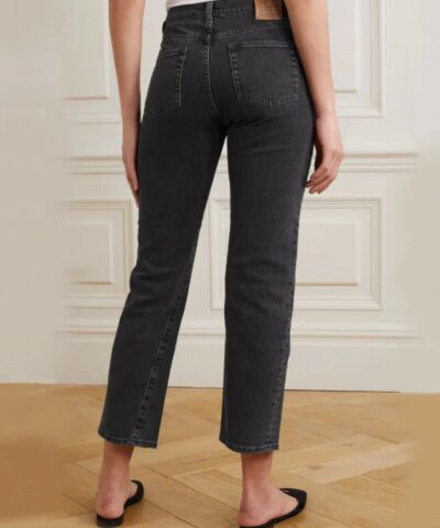 Totême Original Black High-Rise Straight-Leg Jeans