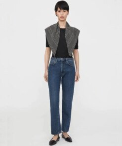Totême Original Dark Blue High-Rise Straight-Leg Jeans