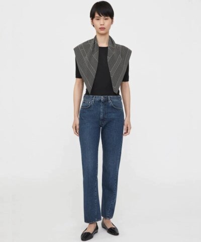 Totême Original Dark Blue High-Rise Straight-Leg Jeans