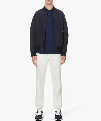 Emporio Armani Emoji Recycle-Appliqué Cotton-Piqué Polo Shirt