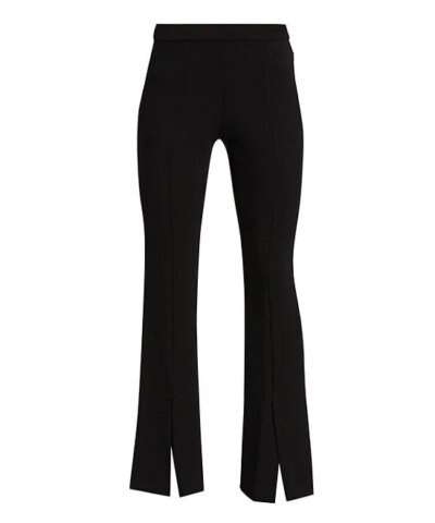 Theory Slit Demitria Pant in Double-Knit Jersey