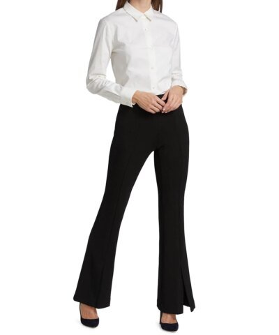 Theory Slit Demitria Pant in Double-Knit Jersey