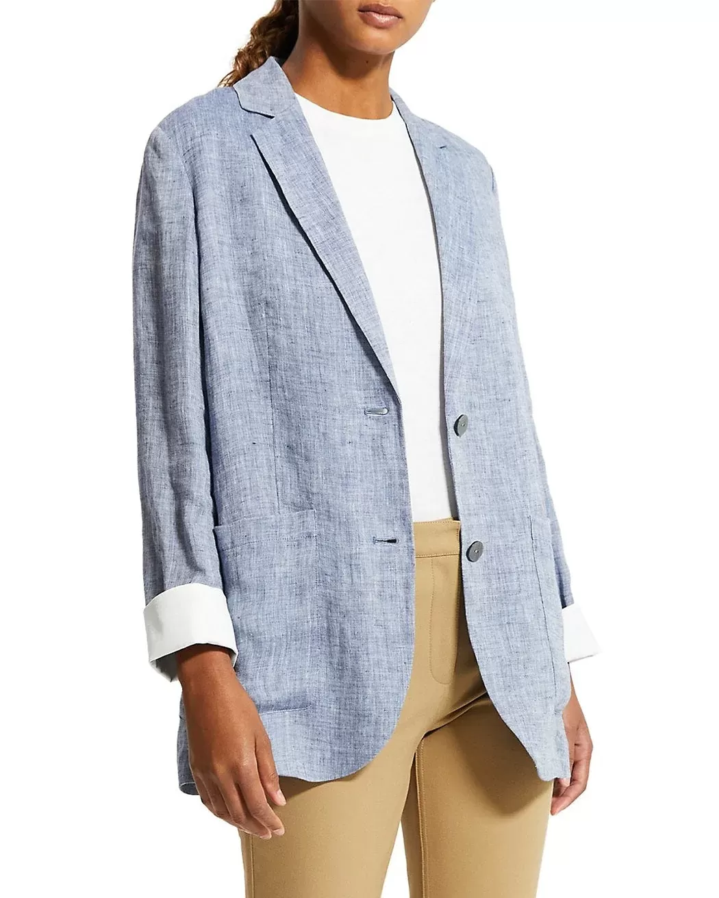 Theory Hemp Single-Breasted Jacket