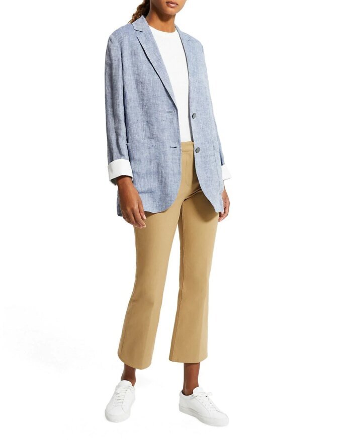 Theory Hemp Single-Breasted Jacket