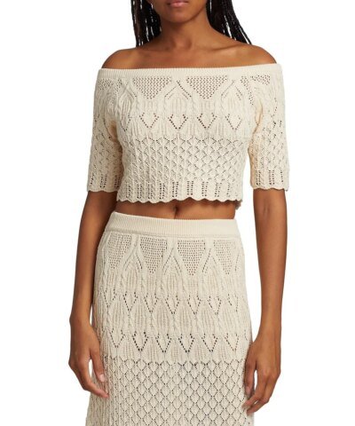 Ba & Sh Jensen Cotton Knit Crop Top