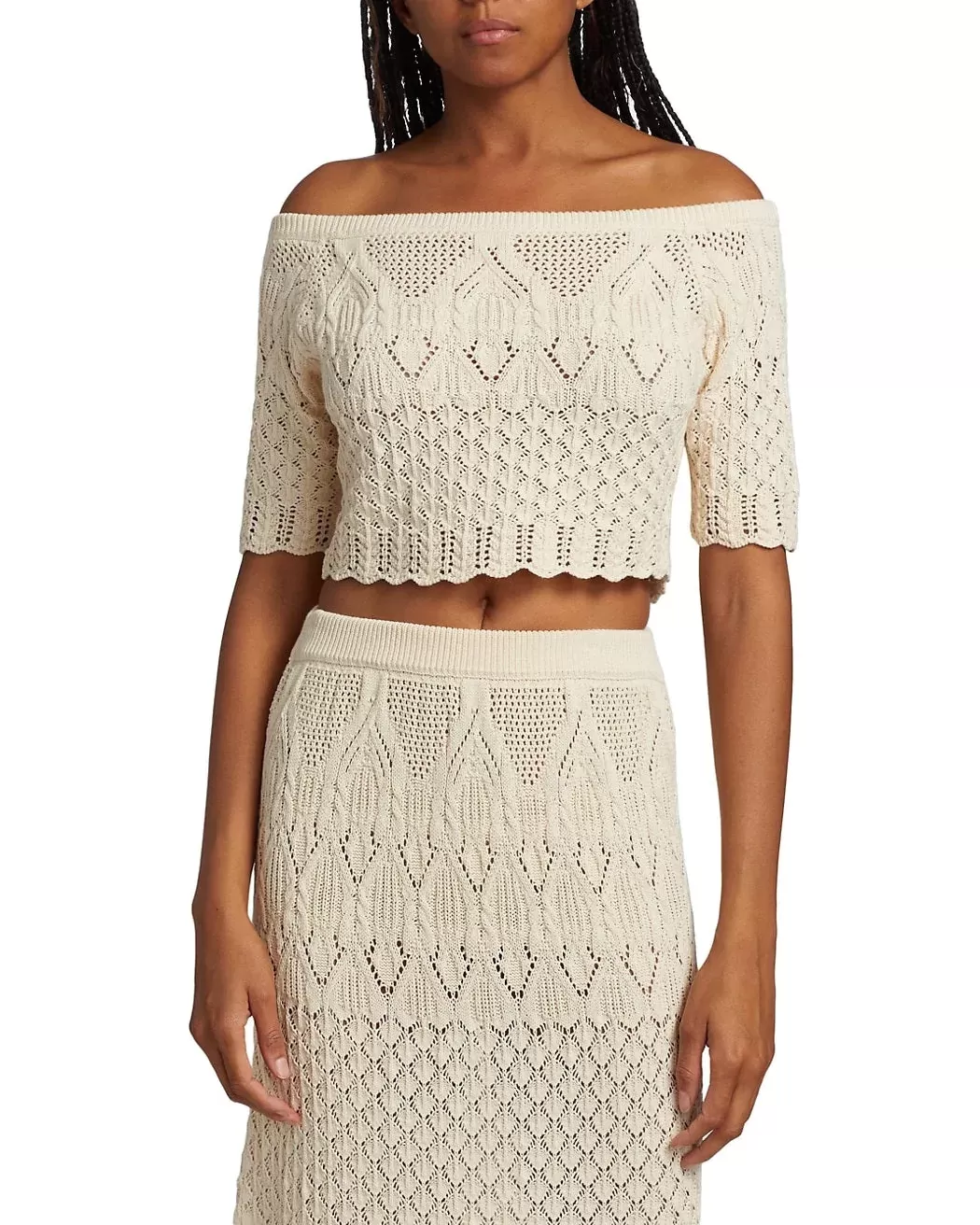 Ba & Sh Jensen Cotton Knit Crop Top