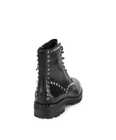 Ash Wolf Studded Leather Combat Boots