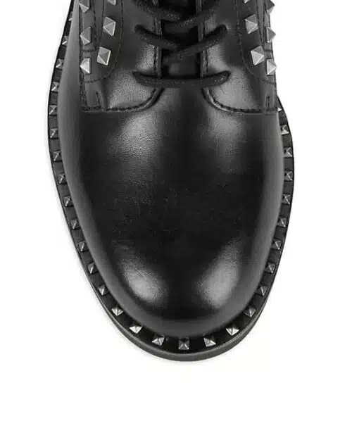 Ash Wolf Studded Leather Combat Boots