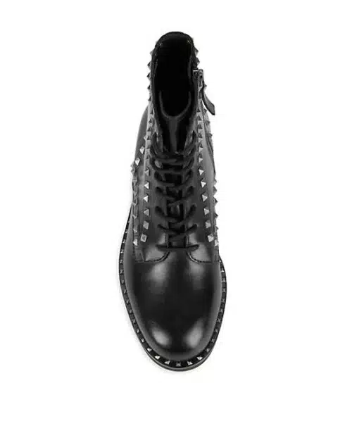 Ash Wolf Studded Leather Combat Boots