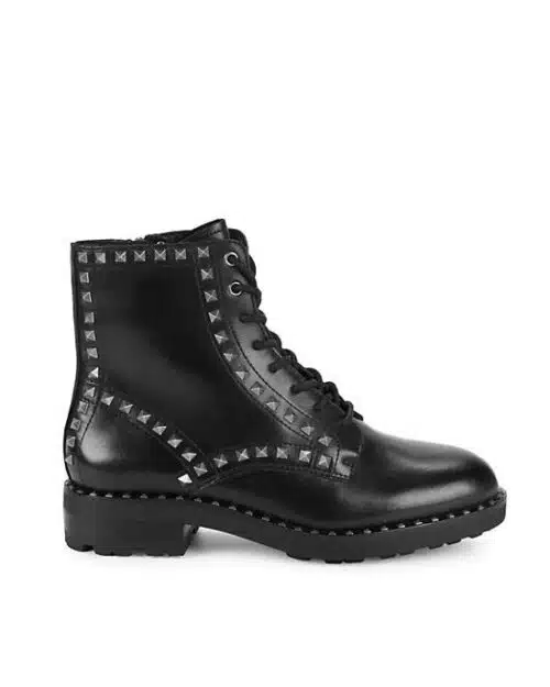 Ash Wolf Studded Leather Combat Boots