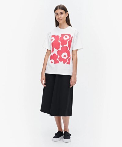 Marimekko Liuske Unikko Placement T-Shirt, Pink