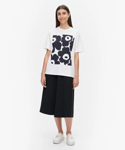Marimekko Liuske Unikko Placement T-Shirt, Navy