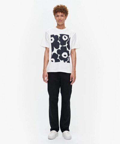 Marimekko Liuske Unikko Placement T-Shirt, Navy