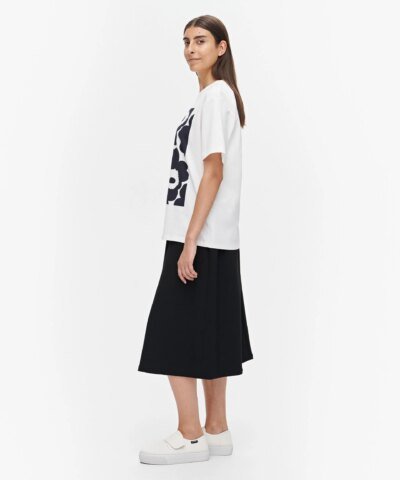 Marimekko Liuske Unikko Placement T-Shirt, Navy